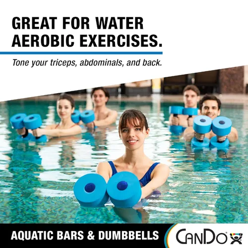 Miniatura 7 de CanDo Barras de natación acuáticas y mancuernas para aprender a nadar, hidroterapia, natación, aeróbicos acuáticos, rehabilitación, lecciones