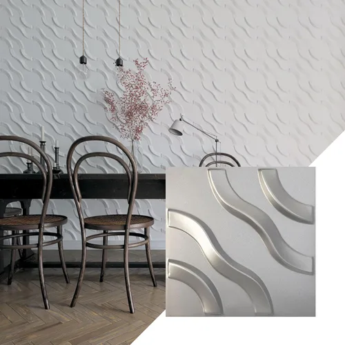 Miniatura 8 de Ekena Millwork WP12X12LAWH 11 7/8 pulgadas de ancho x 11 7/8 pulgadas de alto Lane EnduraWall Decorativo 3D Panel de pared cubre 0.98 pies cuadrados