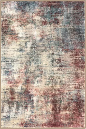 Miniatura 812 de IOHOUZE Alfombra abstracta lavable de 3 x 12 pies para pasillos, antideslizante para cocina, camino de entrada de lana sintética para interiores