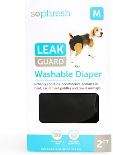 Miniatura 12 de So Phresh by Petco - Pañal lavable contra fugas para perros, talla XS, paquete de 2