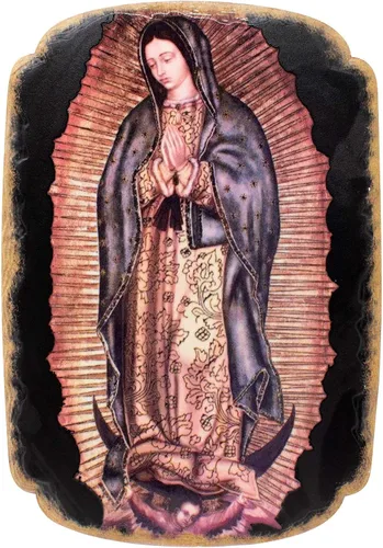 mrcjsales: Placa Nuestra Señora de Guadalupe | Pregamino | Artesanía en resina | Símbolo cultural único marco religioso cuadro virgen de guadalupe