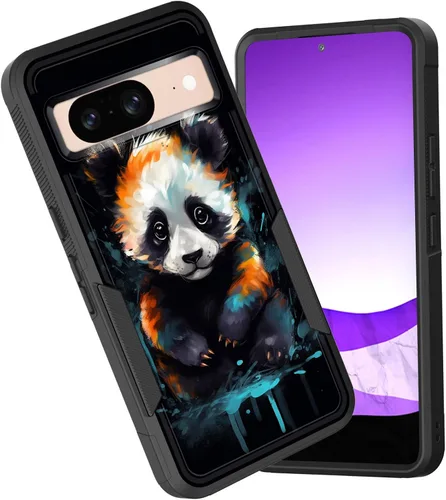 Miniatura 101 de Funda para Pixel 6A, funda híbrida de doble capa resistente a prueba de golpes de policarbonato duro de silicona suave TPU para Google Pixel 6A