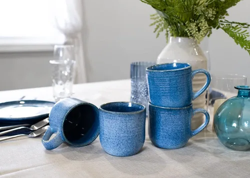 Miniatura 6 de Elanze Designs Glossy Reactive Glaze - Taza grande de 17 onzas líquidas para cocina, de grado alimenticio, cerámica de grado alimenticio, taza