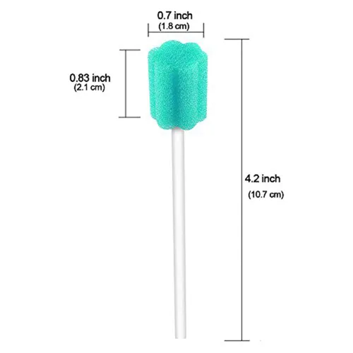 Miniatura 3 de 250 unidades de hisopos bucales desechables, sin sabor y estériles, hisopos dentales para limpieza bucal Paquete de 250 azul cielo