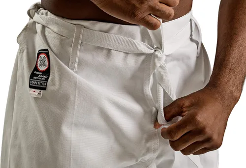 Miniatura 11 de Ronin - Pantalones de karate pesados, color negro, blanco o camuflaje, 100% algodón, 12 onzas, cintura tradicional con cordón