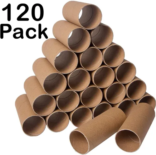 Miniatura 2 de Paquete de 120 tubos de cartón grueso para manualidades, rollos de manualidades, tubos redondos de cartón, tubos de manualidades, rollos de papel