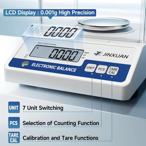 Miniatura 4 de Báscula de laboratorio 500gx0.001g Balanza de alta precisión Balanza analítica, escala de miligramo digital Escala de laboratorio científica