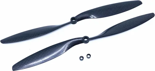 Miniatura 7 de KingVal Reemplazo de 2 pares de hélice CW/CCW de fibra de carbono 1245 compatible con RC Quadcopter Drone Black 2 Pairs 1245