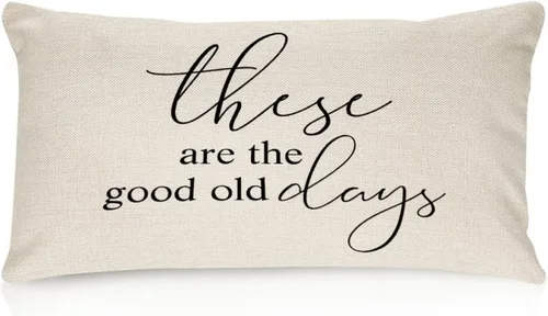 Miniatura 60 de Better When We are Together - Fundas de almohada lumbar de 12 x 20 pulgadas con citas divertidas de algodón y lino para sofá, decoración de sala