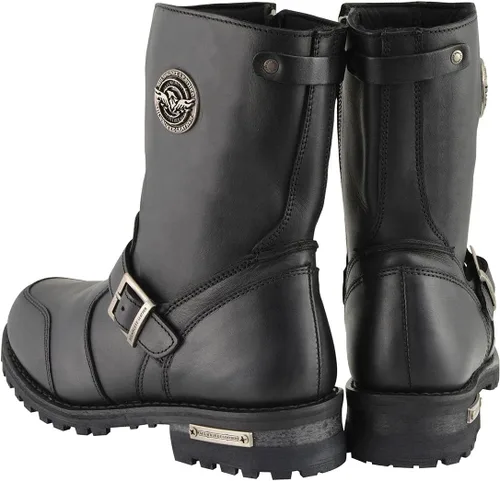 Miniatura 6 de Milwaukee Leather Botas clásicas para hombre con detalle de hebilla