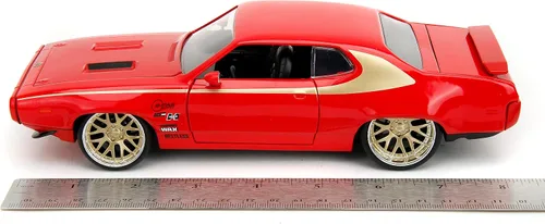 Miniatura 7 de Jada Big Time Muscle 1:24 1972 Plymouth GTX, auto fundido a presión, juguetes para niños y adultos (rojo)