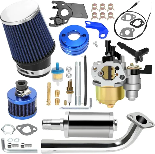 Miniatura 11 de YOXUFA Kit de silenciador de tubo de escape de carburador de 212 cc para Predator 212cc 224cc 196cc 200 6.5hp motor Coleman CT200U BT200X CT200U-EX