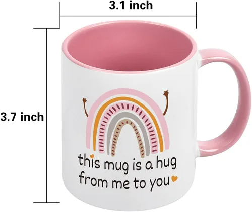 Miniatura 7 de Cabtnca Taza de abrazo de amistad – This Mug Is A Hug From Me To You – Regalo inspirador de aliento para mujeres, mejor amiga, mamá, compañera