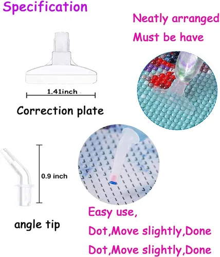 Miniatura 8 de Kit de herramientas y accesorios de pintura de arte de diamante con bolígrafo de cuentas perforadas para adultos, puntas de lápiz estilo perforador