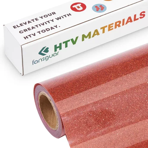 Miniatura 14 de Vinilo de transferencia de calor HTV con purpurina de 12 x 12 pulgadas, paquete de 15 hojas para planchar para bricolaje, camisas y regalos