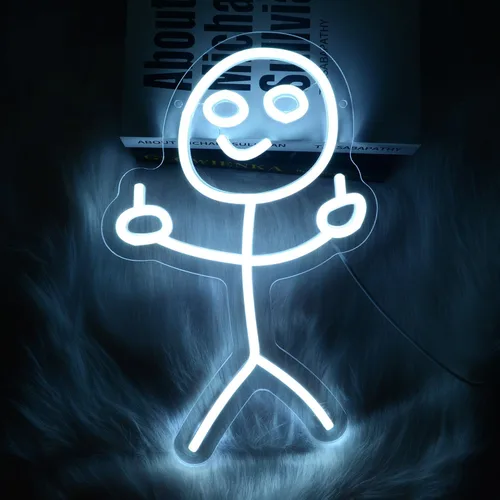 Miniatura 9 de Letreros de neón de pollo, luz LED de pollo vibrante, lámpara de meme graciosa de neón para decoración de dormitorio universitario, al aire libre