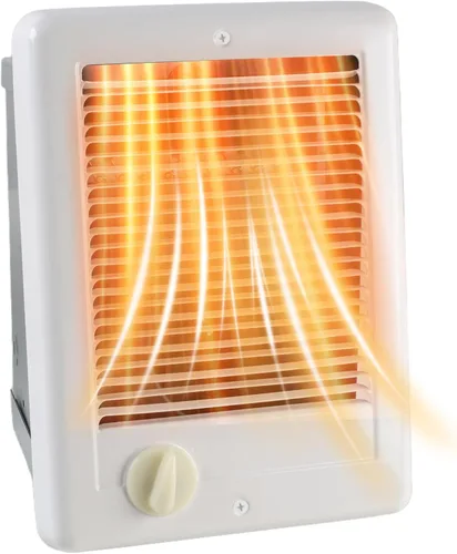 Miniatura 8 de Com-Pak - Calentador de pared eléctrico con termostato, alta capacidad 5120/3840 BTU, 240 voltios, 1500 vatios (modelo: CSC152TW, Parte: 67506)