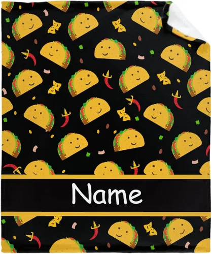 Miniatura 23 de Bonita manta de franela súper suave de tacos para cama, sofá, sala de estar, manta para niños, niñas, niños, multicolor, 40 x 50 pulgadas para niños
