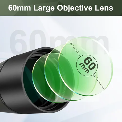 Miniatura 6 de 25-75x60 Mira de Observación con Trípode de 64 Pulgadas, Bolsa de Transporte - Miras de Observación de Visión Clara en Baja Luz - Miras