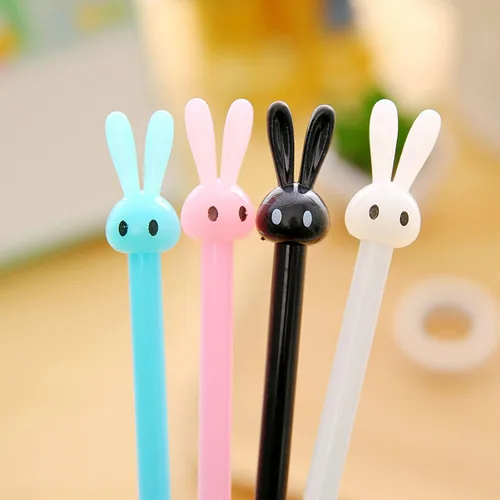 Miniatura 10 de Bolígrafo de tinta de gel de caballo de cisne arcoíris de animales, lindos bolígrafos de escritura coloridos Kawaii, bolígrafo de tinta de gel