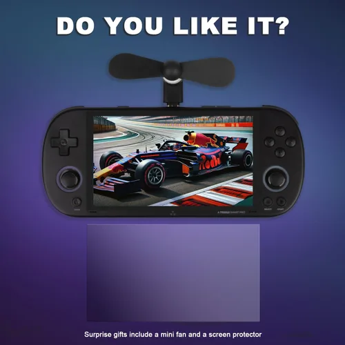 Miniatura 7 de Trimui Smart Pro - Consola de juegos portátil, consola de pantalla de 4.96 pulgadas, emulador preinstalado con tarjeta TF de 128/256 GB, consola