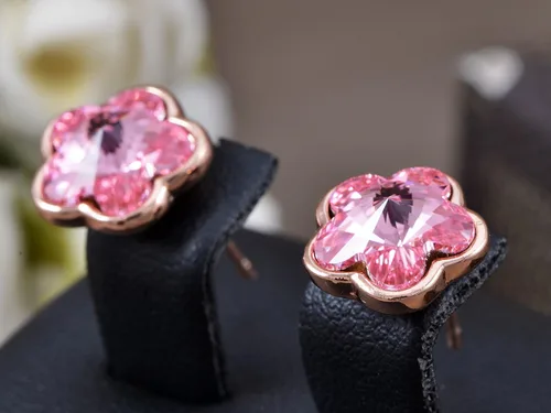 Miniatura 2 de Alilang - Pendientes de tuerca para mujer, diseño de cristales Swarovski