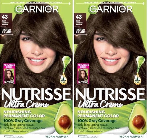 Miniatura 14 de Garnier Nutrisse - Tinte en crema nutritiva para el cabello, 30 marrón oscuro (Sweet Cola), tinte permanente para el cabello, 2