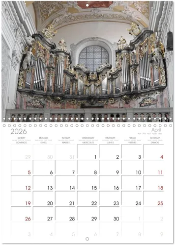 Miniatura 8 de Fantastic world of organs (calendario mensual de pared 2025 11.7 x 16.5 pulgadas (abierto), calendario de 14 meses de CALVENDO