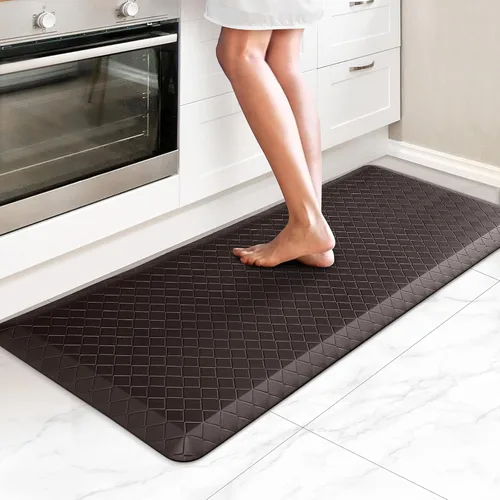 Miniatura 23 de HappyTrends Alfombras antifatiga para cocina, 4/5 pulgadas de grosor, antideslizantes, impermeables, ergonómicas, cómodas para cocina, suelo, hogar