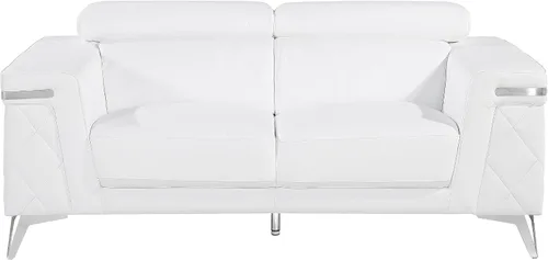 Miniatura 30 de Blackjack Furniture Amalfi - Juego de sofá de cuero italiano de grano superior para sala de estar con elegante diseño italiano, reposacabezas