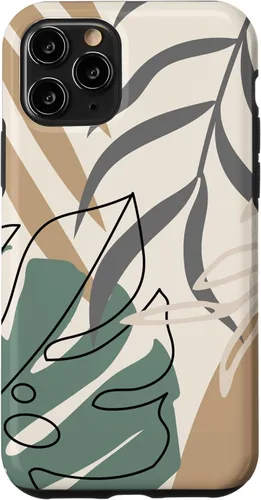 Miniatura 28 de Funda abstracta minimalista exótica para iPhone 13 Pro Tropical Botanical Beige Brown