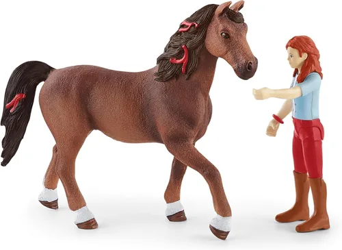 Miniatura 11 de Schleich Horse Club - Juego completo de figuras de juguete de 40 piezas del Horse Club Rider - Figuras articuladas de jinete de Hannah, Sofia, Lisa