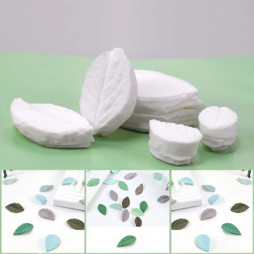 Miniatura 3 de Molde de silicona de hojas de rosa, 6 unidades, juego de moldes de pasta de goma 3D, mini molde de fondant para niños, bricolaje, boda, cupcakes