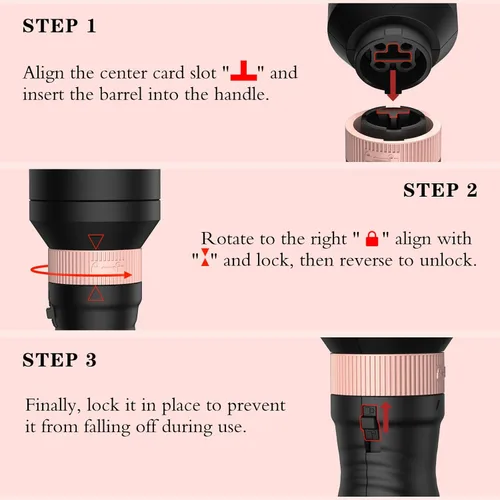 Miniatura 4 de Juego de cepillo térmico 3 en 1 con calentamiento iónico redondo que crea volumen y un estilo de cabello más suave para cabello completamente seco