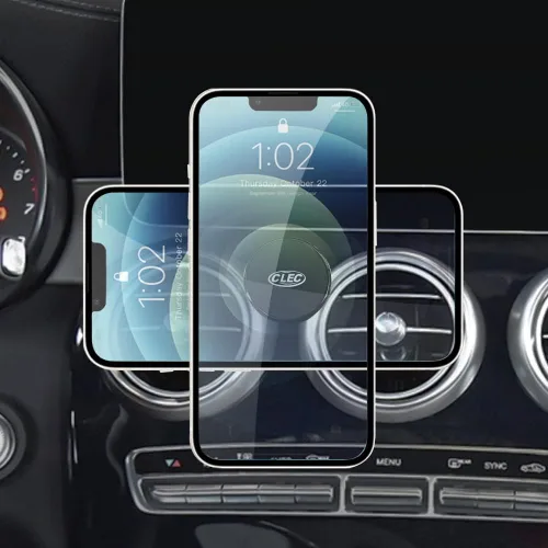 Miniatura 2 de BEERTE Soporte de teléfono para automóvil para Mercedes Benz Clase C 2016-2022, Benz Clase GLC 2016-2023, soporte magnético fuerte para teléfono