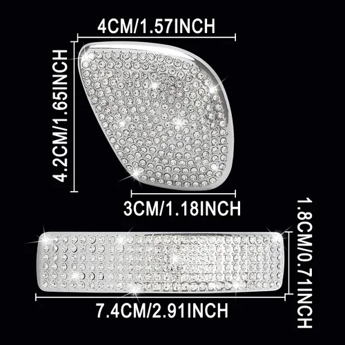 Miniatura 2 de TOMALL Bling - Funda para pomo de palanca de cambios compatible con VW Jetta Beetle Atlas Tiguan, accesorio brillante para palanca de cambios