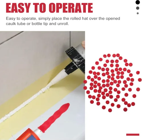 Miniatura 6 de Mikikit Tapones de sellado de tubo de calafateo, 50 piezas de silicona para ahorro de calafateo para ahorro de calafateo herramienta de acabado