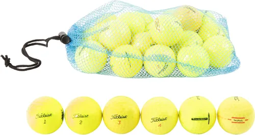 Clean Green Golf Balls Paquete de 24 a 48 – Mezcla de Titleist amarilla reciclada y usada, incluye Velocity, Trufeel Tour, Tour Speed, NXT Tour