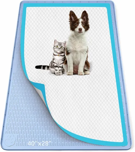 Miniatura 8 de Soporte para orina para perros, 51 x 25.6 pulgadas, de silicona, a prueba de fugas, borde alto, antiderrames, para cachorros, gatos, conejos