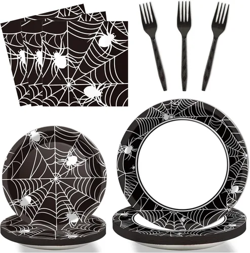 Miniatura 8 de Juego de 96 piezas de suministros para fiesta de delfín, platos de delfín, servilletas, tenedores, papel desechable, para postres, pasteles, vajilla