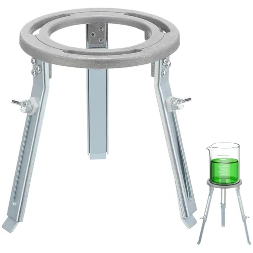 ULTECHNOVO Soporte de trípode ajustable de aluminio para calefacción Bunsen, trípode de laboratorio de 5.5 pulgadas de altura, soporte de calor,