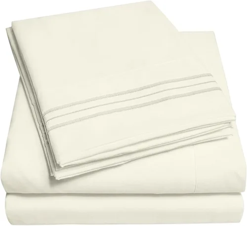 Miniatura 88 de Juego de sábanas de 1800 hilos – Sábanas de microfibra cepillada suave de calidad egipcia – Juego de ropa de cama de lujo con sábana encimera