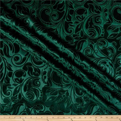 Miniatura 5 de Tela de terciopelo de damasco brocado negro cortado por The Yard, material en relieve ideal para tapicería para entrenadores y sillas, cortinas