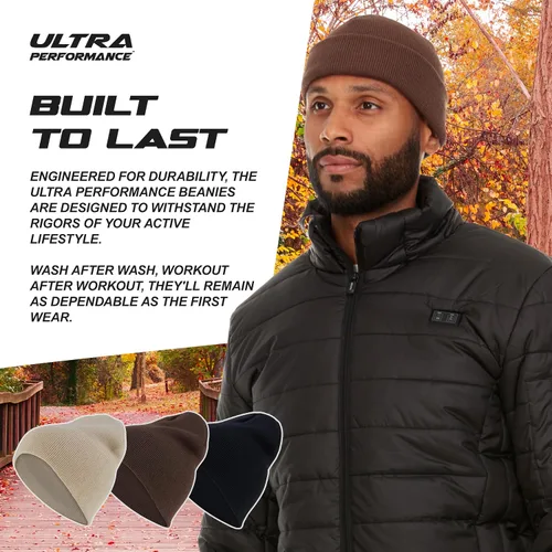 Miniatura 7 de Ultra Performance Paquete de 3 gorros de invierno para hombres y mujeres, gorros de calavera para hombre y mujer