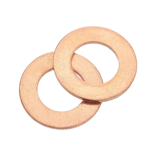 Miniatura 26 de uxcell Arandela Plana M6, 50 Piezas Arandelas de Anillo Plano de Cobre de 12mm de Diámetro Exterior Junta de Sellado de Metal para Tornillos, Pernos