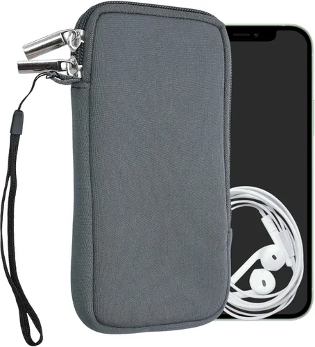 Miniatura 51 de kwmobile Funda universal para teléfono tamaño XS - 3,5/4 pulgadas - Funda de neopreno para teléfono inteligente con cremallera - Funda impermeable