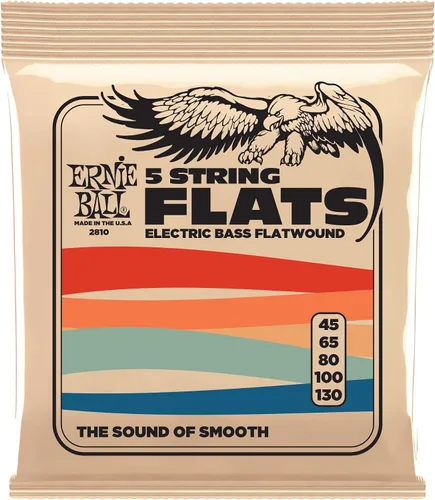 Miniatura 6 de Ernie Ball Group I Cuerdas Flatwound para Guitarra Bajo, Calibre 55-110 (P02802)