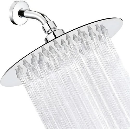 Cabezal de ducha de lluvia de alta presión, de 6 pulgadas con reemplazo ajustable perfecto, limitador extraíble, fácil instalación para tus Acabado