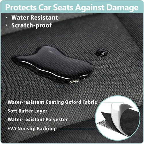 Miniatura 3 de FunniPets Forro de carga para SUV, funda de carga para perro resistente al agua con protector de paredes laterales y solapa para parachoques, Negro