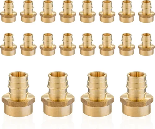 Miniatura 9 de PEX-A - Accesorios de expansión PEX-A, adaptador NPT roscado hembra PEX-A de 1/2 x 1/2 pulgadas, accesorios de tubería de expansión de latón